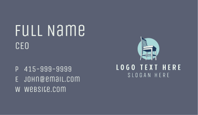 Wood Chair Furniture Business Card Image Preview