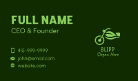 Eco Motorcycle Leaf  Business Card Image Preview
