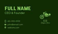 Eco Motorcycle Leaf  Business Card Image Preview