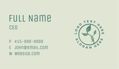 Natural Herbal Leaf Business Card Image Preview