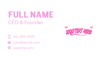 Feminine Handwritten Graffiti Business Card Image Preview