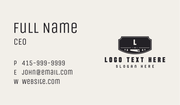 Wood Saw Tree Lettermark  Business Card Design Image Preview