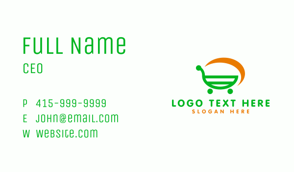 Department Store Cart  Business Card Design Image Preview