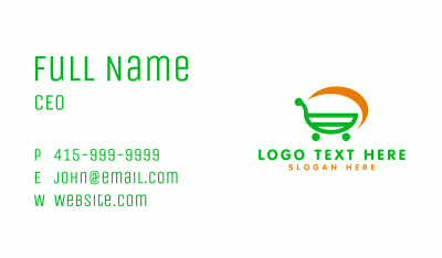Department Store Cart  Business Card Image Preview
