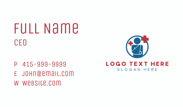 Medical Injury Treatment Business Card Design Image Preview