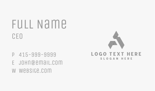 Paper Origami Craft  Business Card Design Image Preview