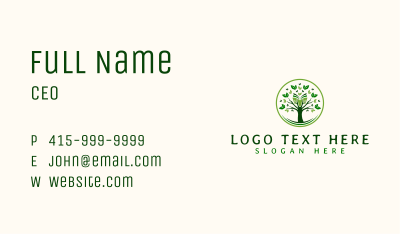 Tree Book Learning Business Card Image Preview