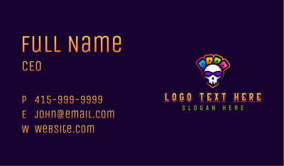 Gaming Casino Skull Business Card Image Preview