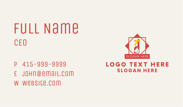 Sanitation Broom Cleaning  Business Card Design Image Preview