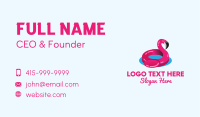 Inflatable Flamingo Floatie Business Card Image Preview