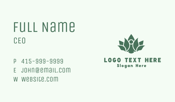 Lotus Flower Yoga Business Card Design Image Preview