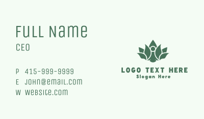 Lotus Flower Yoga Business Card Image Preview