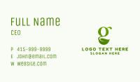 Eco Plant Letter G Business Card Image Preview