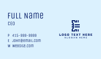 Blue Digital Letter E Business Card Image Preview