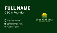 Organic Grass Sunset Business Card Design