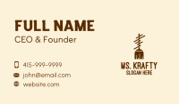 Brown Broom Mop Business Card Image Preview