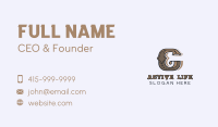 Artisan Brand Boutique Letter G Business Card Image Preview