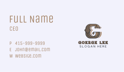 Artisan Brand Boutique Letter G Business Card Image Preview