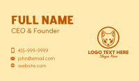 Orange Pet Cat  Business Card Design
