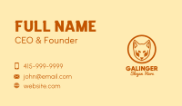 Orange Pet Cat  Business Card Image Preview