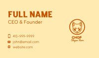 Orange Pet Cat  Business Card Image Preview