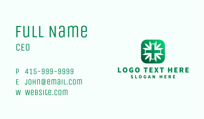 Marijuana Medical Leaf Business Card Image Preview
