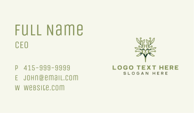 Natural Organic Leaves Business Card Image Preview