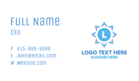 Blue Crystal Star Letter Business Card Image Preview