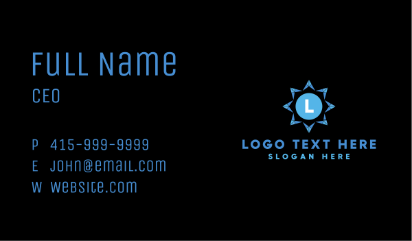 Blue Crystal Star Letter Business Card Design Image Preview