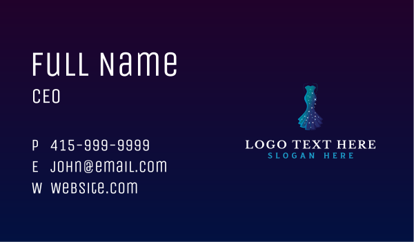 Fashion Gown Dress Business Card Design Image Preview