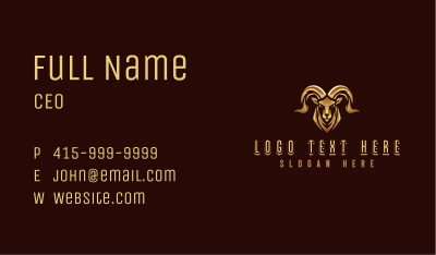 Deluxe Ram Animal Business Card Image Preview