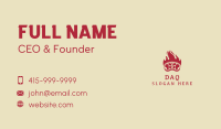 Flaming Meat Barbecue Business Card Image Preview