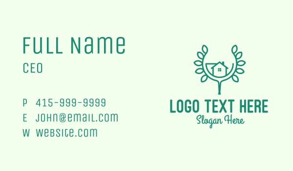 Green Home Gardening Business Card Design Image Preview