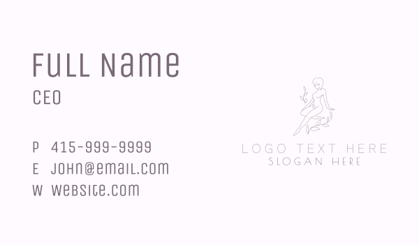 Nude Nature Lady  Business Card Design Image Preview