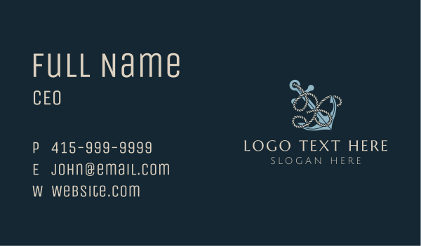 Anchor Rope Letter X Business Card Design Image Preview