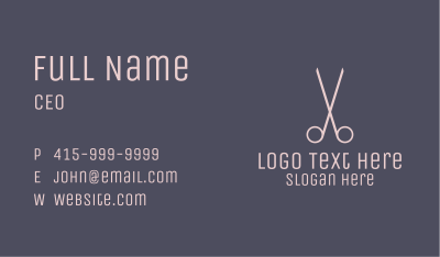 Minimalist Hair Scissors Business Card Image Preview
