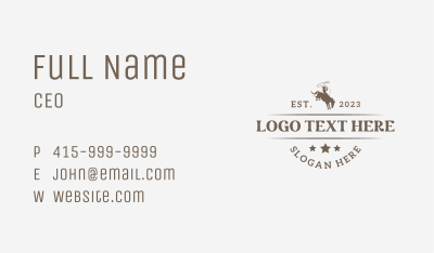 Western Cowboy Rodeo Business Card Image Preview