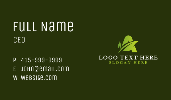 Natural Leaf Organic Business Card Design