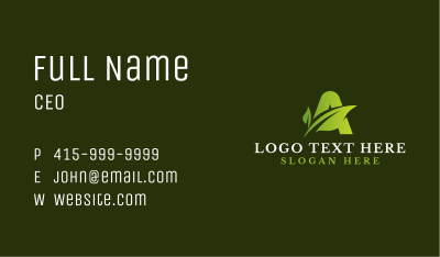 Natural Leaf Organic Business Card Image Preview