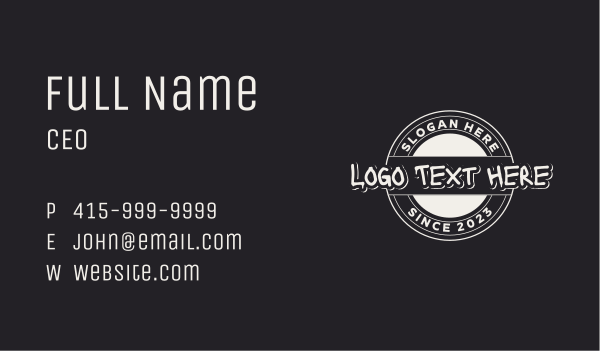 Round Casual Business Business Card Design Image Preview