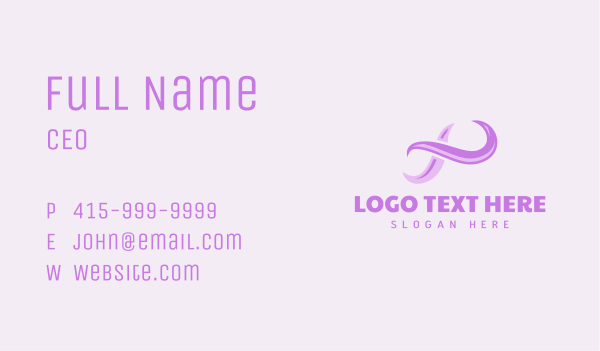 Purple Abstract Loop Business Card Design Image Preview