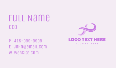 Purple Abstract Loop Business Card Image Preview