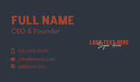 Red Generic Signature Wordmark Business Card Preview