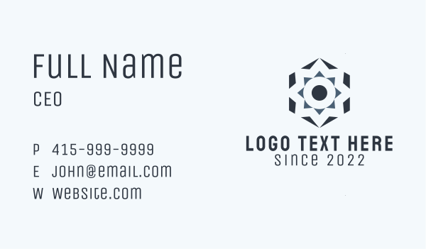 Hexagon Textile Pattern  Business Card Design Image Preview