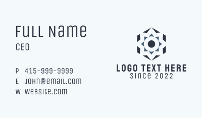 Hexagon Textile Pattern  Business Card