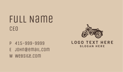 Vintage Motorcycle Business Card Image Preview