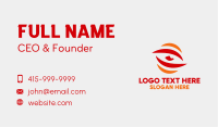Red Fierce Eye Business Card Image Preview