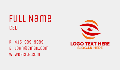 Red Fierce Eye Business Card Image Preview