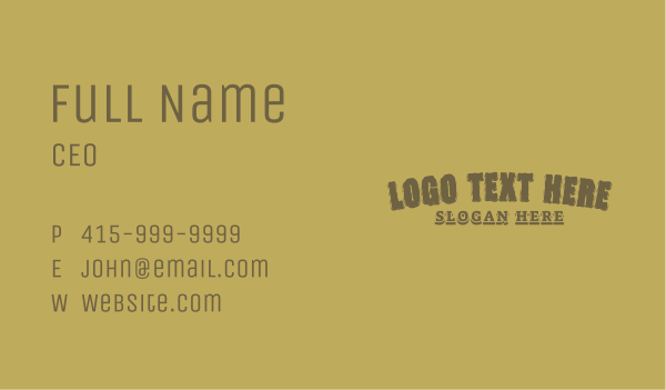 Rustic Fashion Wordmark Business Card Design Image Preview