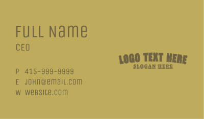 Rustic Fashion Wordmark Business Card Image Preview